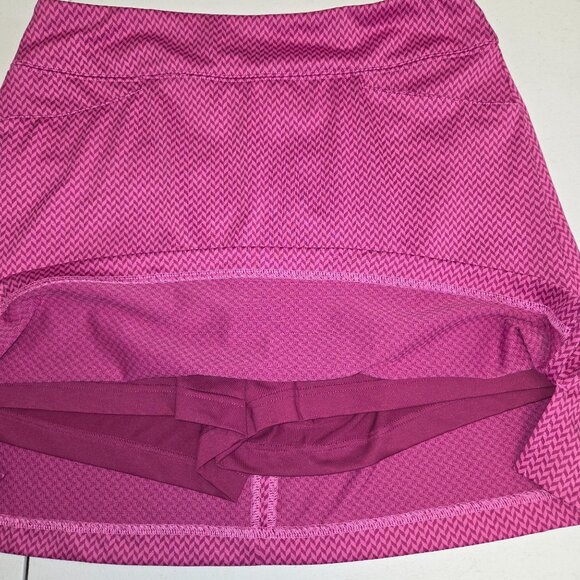 Lady Hagen Womens Golf Skort Size 8 Pink Chevron Pattern Polyester & Spandex 389 - Picture 3 of 9